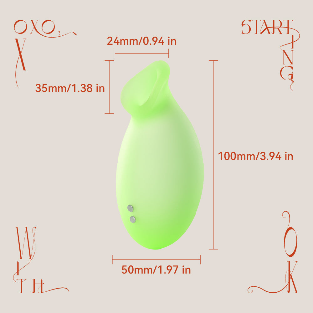 Silicone suction vibrator with 6 Modes & IPX7 Waterproof