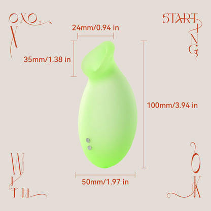 Silicone suction vibrator with 6 Modes & IPX7 Waterproof