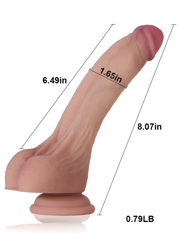 Josh 6.5” x 1.6”  Ultra Realistic Liquid Silicone Flesh Skin Dildo - RealCocks